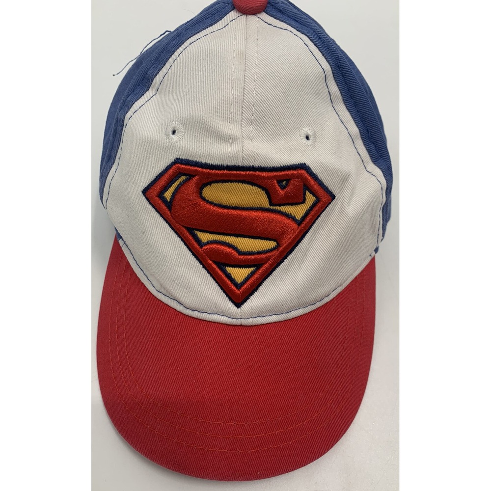 Superman Hat Cap Youth One Size Fits Most Blue Red